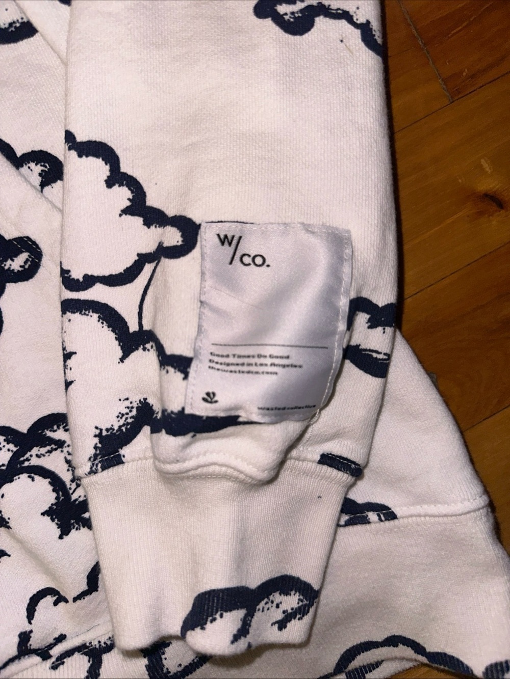 Wasted Co Good Time Dragon Cloud Monster Indigo Sweatshirt Hoodie Small Mushroom - Picture 2 of 11